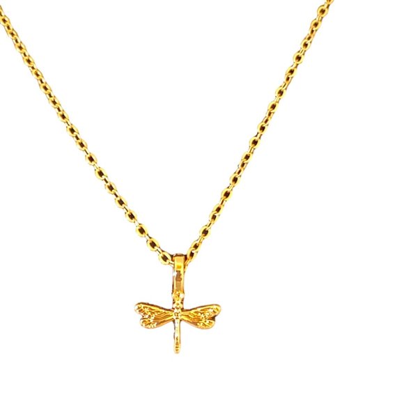 Dragonfly gold necklace - Picture 4 of 7